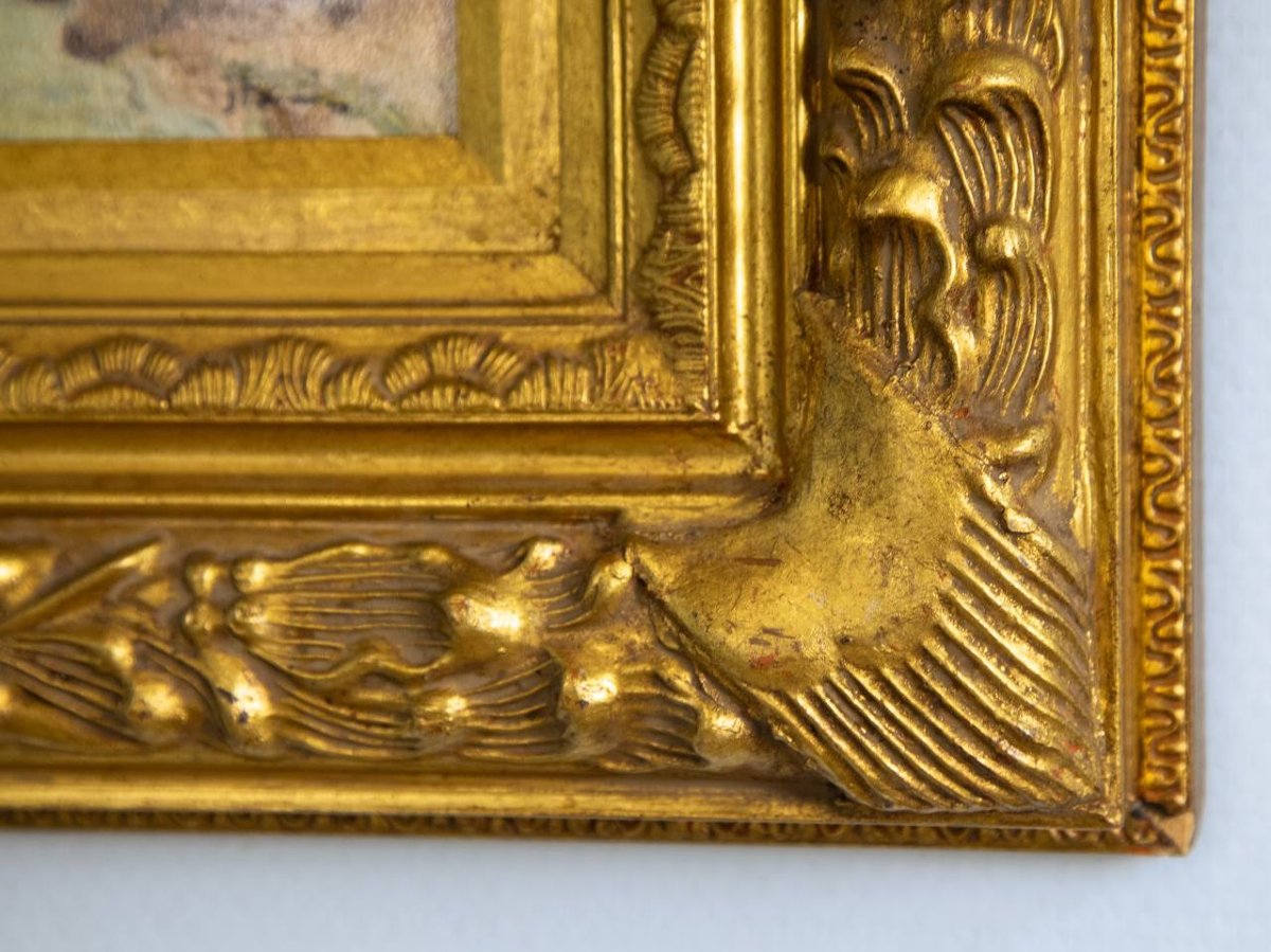 Peinture à l'huile victorienne , d’après Arthur John Elsley (Britannique)-photo-7