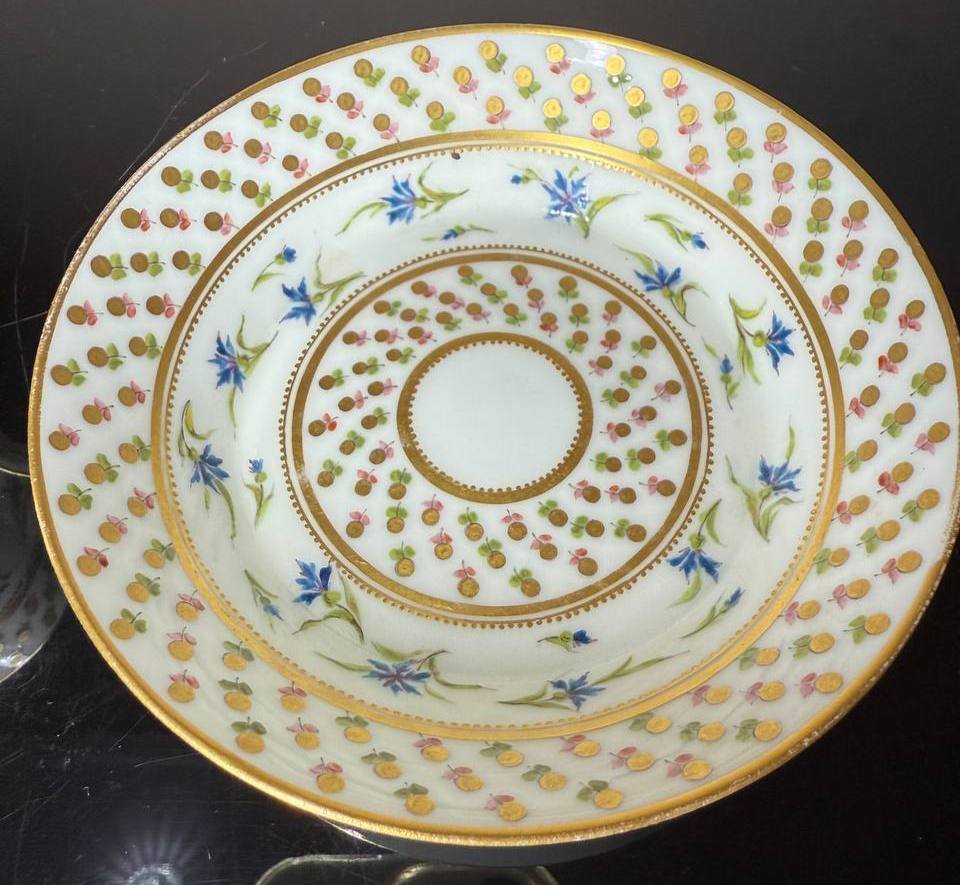 Litron Cup And Saucer, Sèvres Mark In Blue-photo-2