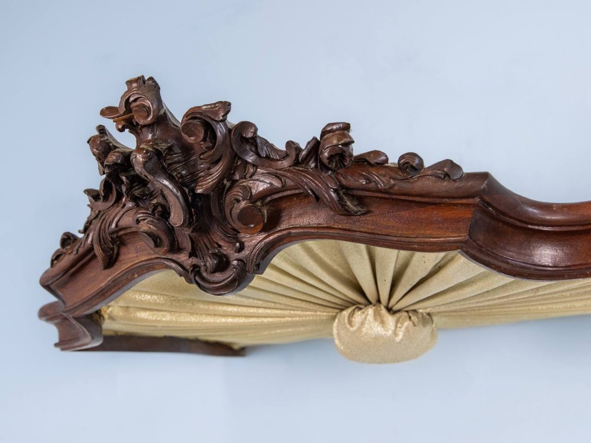 Antique Louis XV Style Wooden Bed Canopy-photo-2