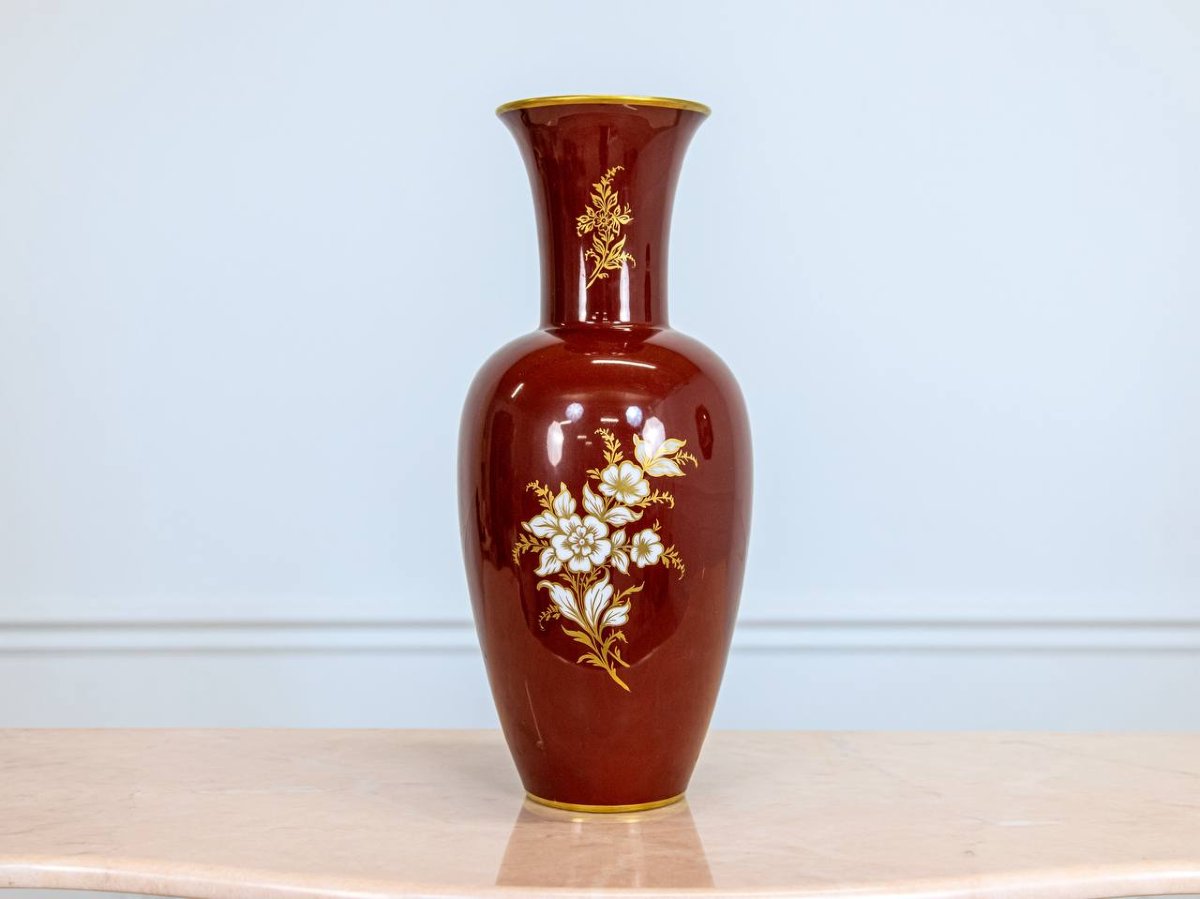 VASE OVOÏDE « JAPONISME » probablement DE LIMOGES (DEMARTIAL & TALLANDIER)-photo-2