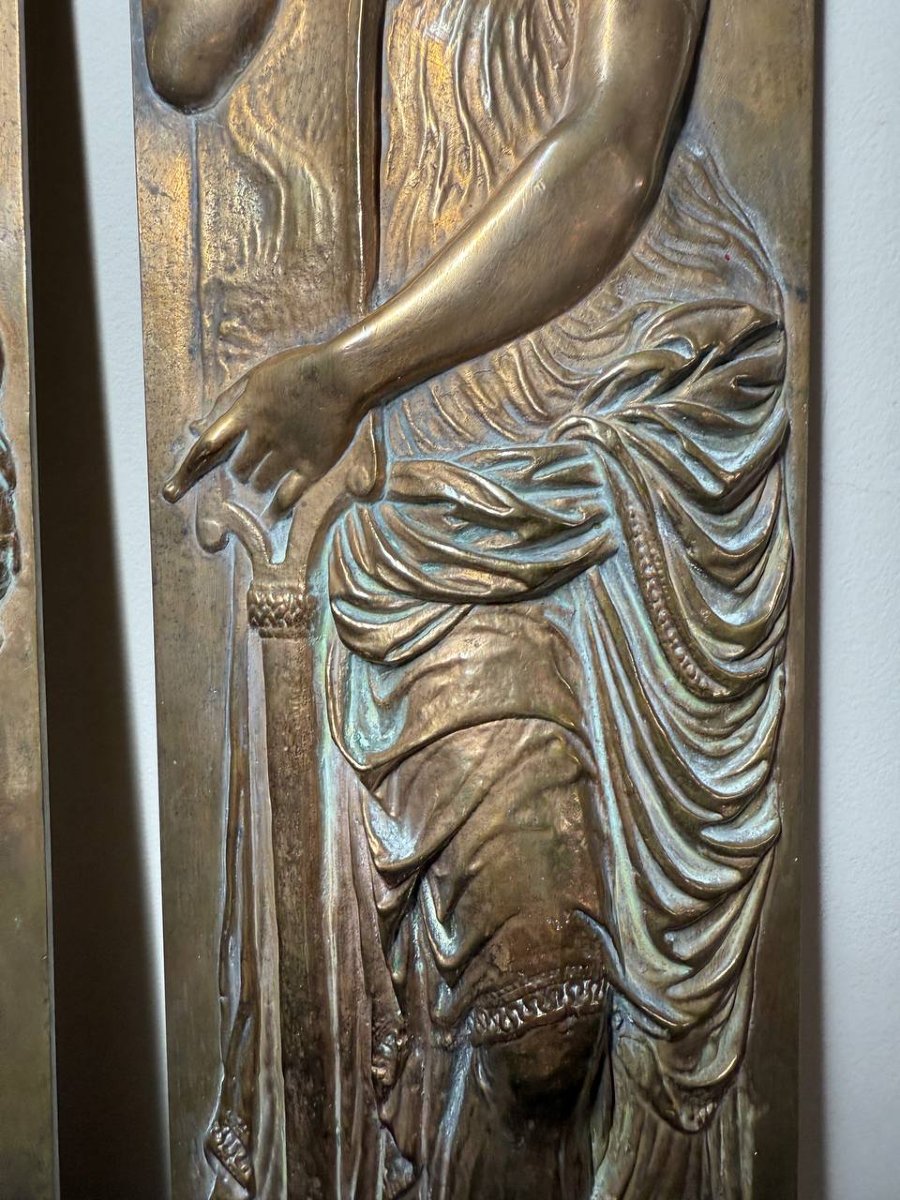 Relief Plaques F. Barbedienne After Jean Goujon “fountain Of The Innocents”-photo-2