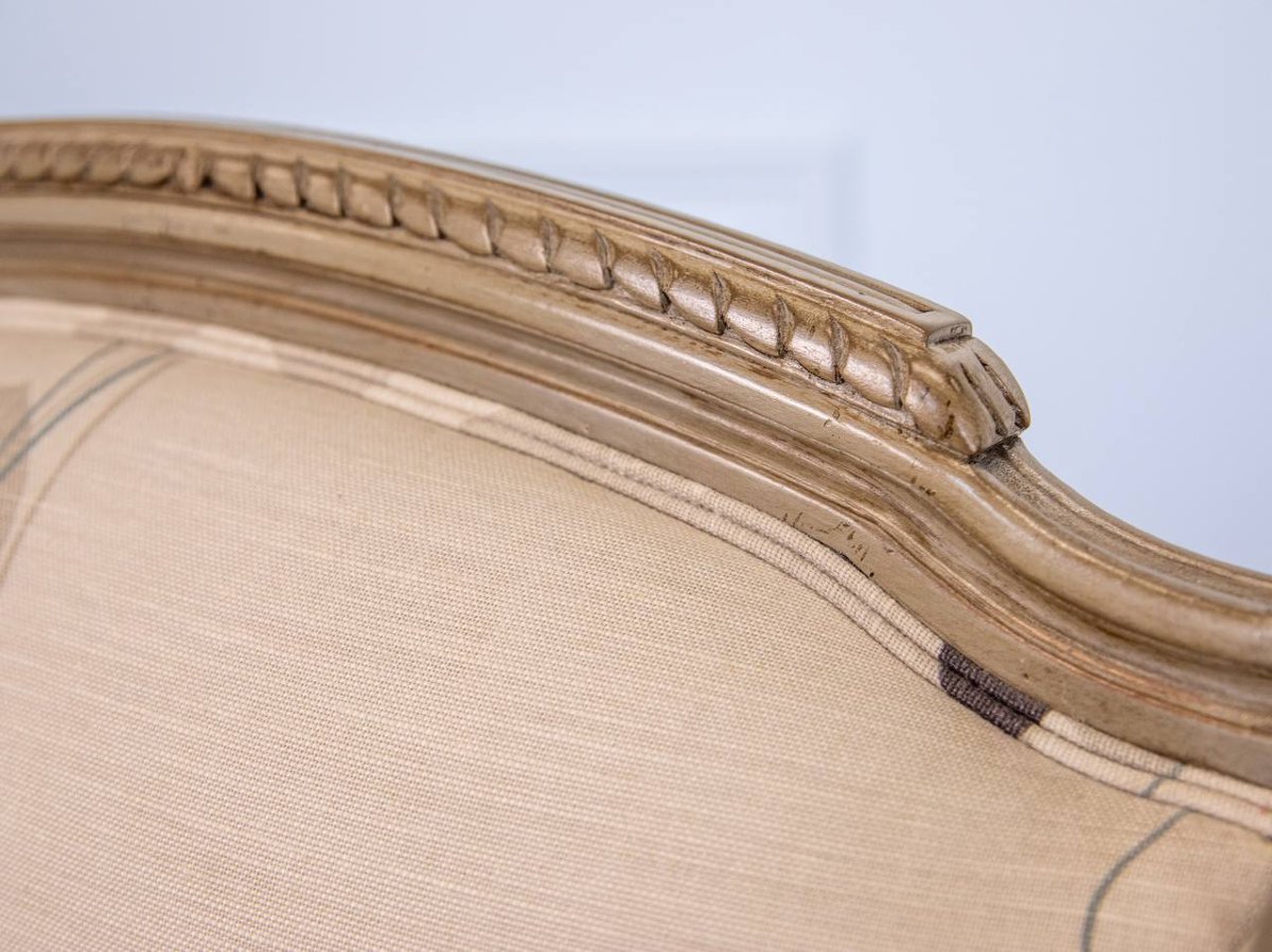 Carved Wooden Bergère Chair, In The Louis XVI Style-photo-4