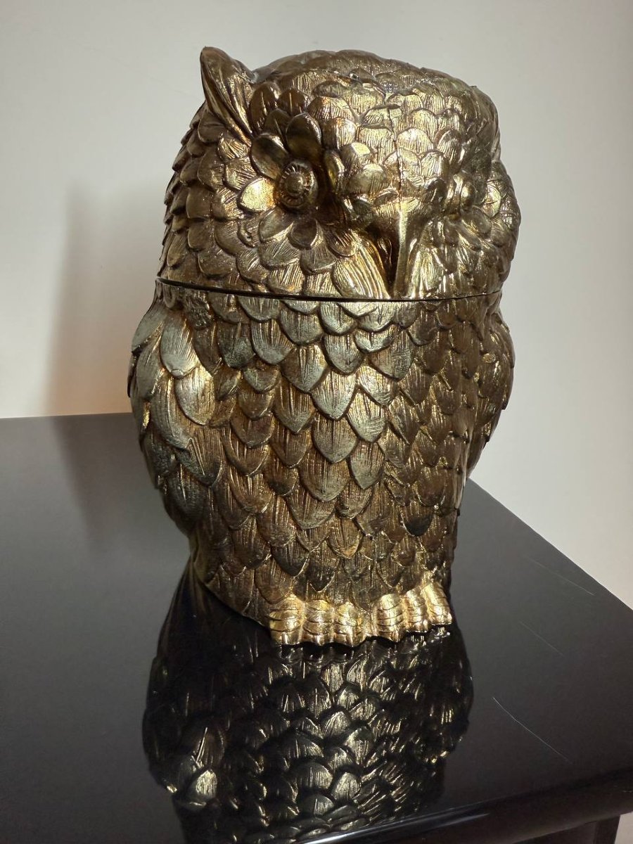 Mauro Manetti , Seau à glaçon en forme de chouette ou de hibou-photo-2