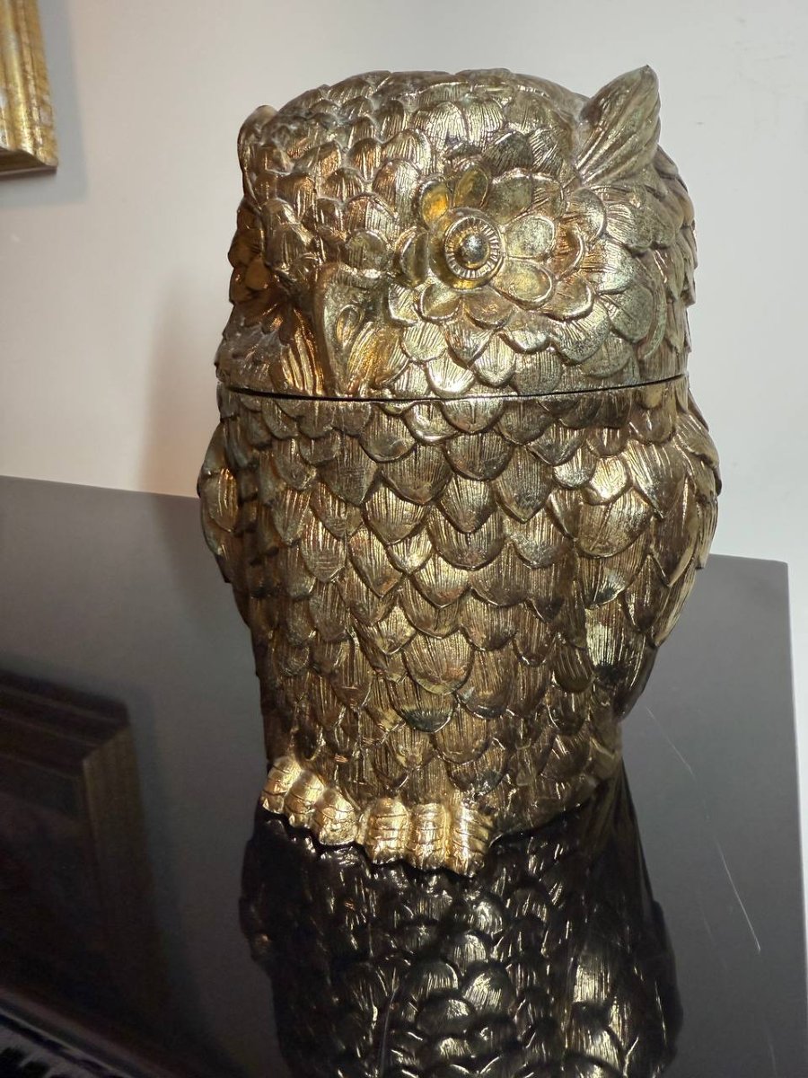 Mauro Manetti , Seau à glaçon en forme de chouette ou de hibou-photo-3