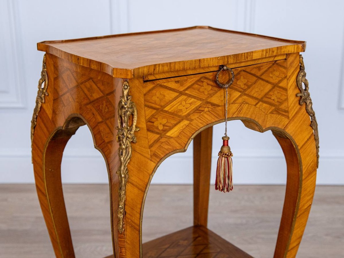 Louis XV Style Writing Table After Bernard Van Riesen Burgh-photo-1