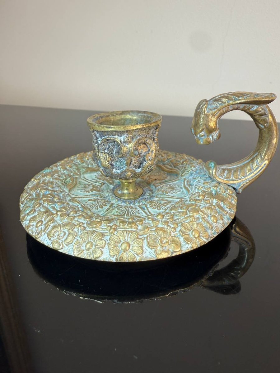 Hand Candlestick Cellar Rat-photo-2