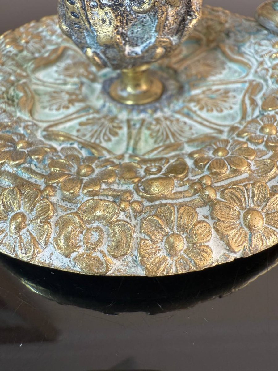 Hand Candlestick Cellar Rat-photo-3