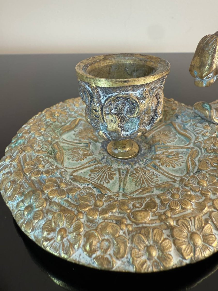 Hand Candlestick Cellar Rat-photo-4