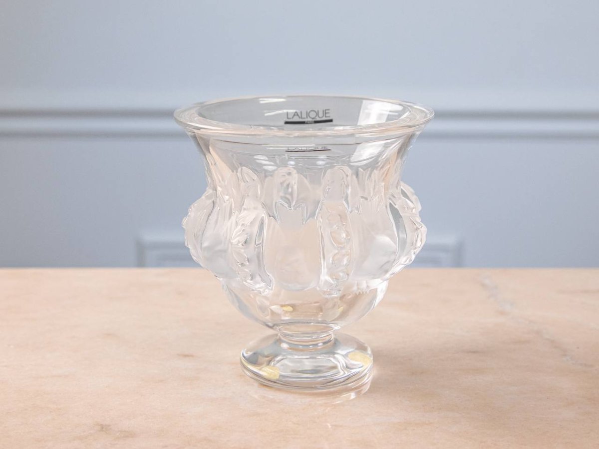 Vase Aux Oiseaux Modèle "Dampierre" Lalique France-photo-3