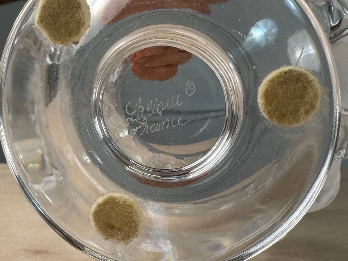 Vase Aux Oiseaux Modèle "Dampierre" Lalique France-photo-1