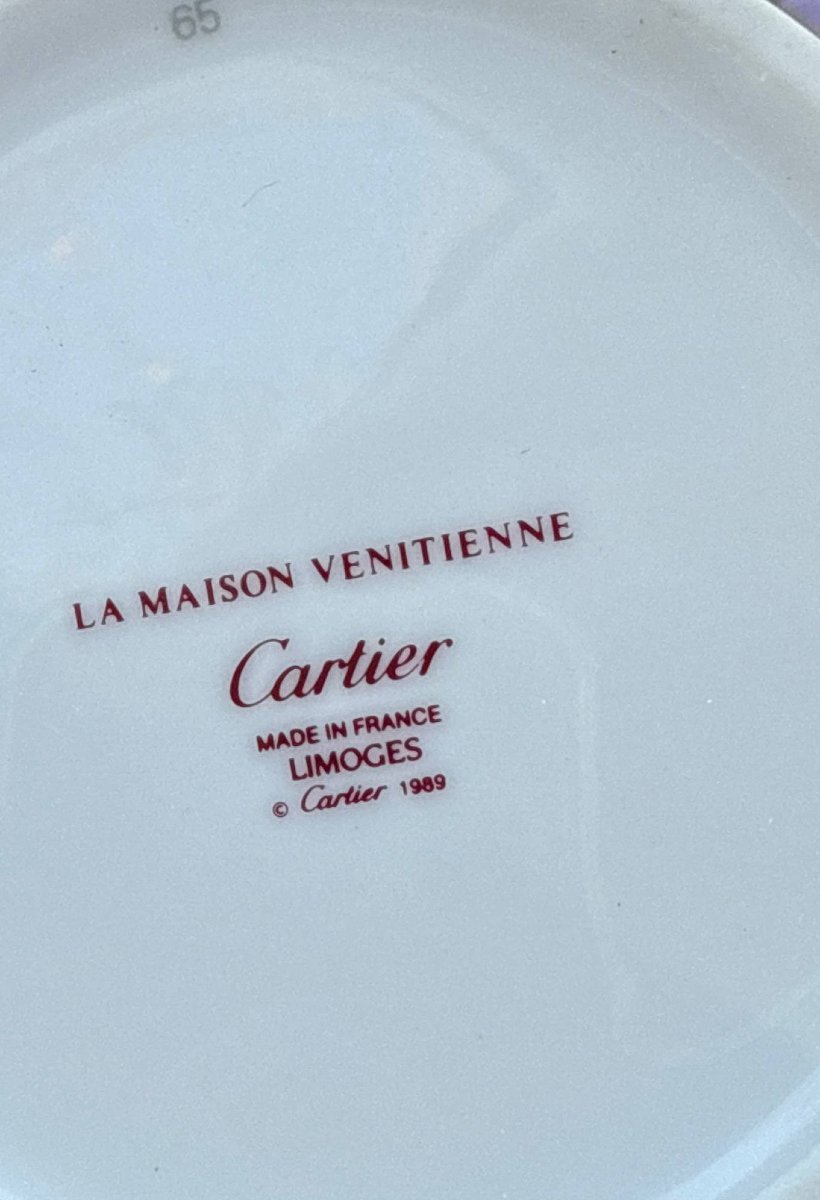 Cartier La Maison Vénitienne Limoges 2 tasses avec coffret-photo-3