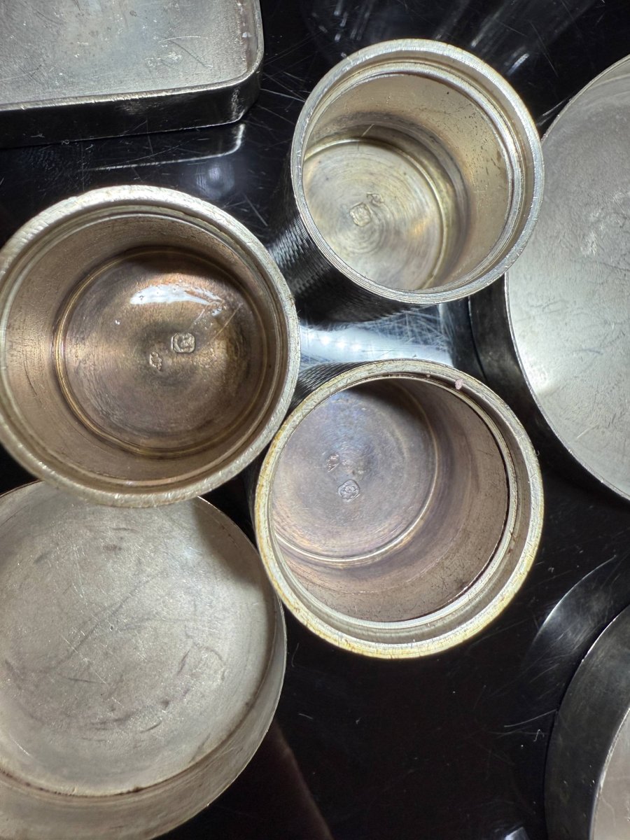 Nécessaire de toilette voyages cristal argent massif-photo-6