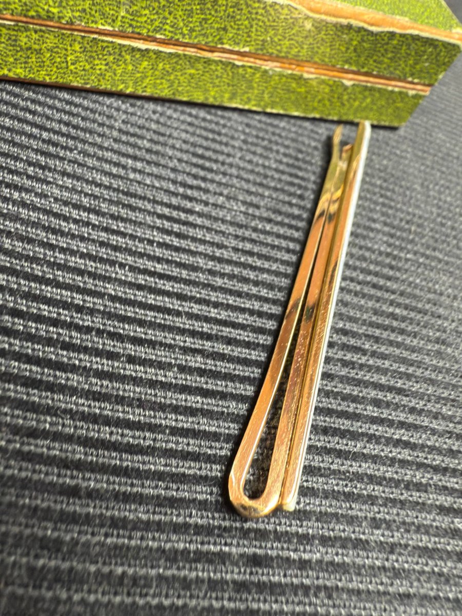 Gold-plated Mother-of-pearl Tie Clip-photo-6