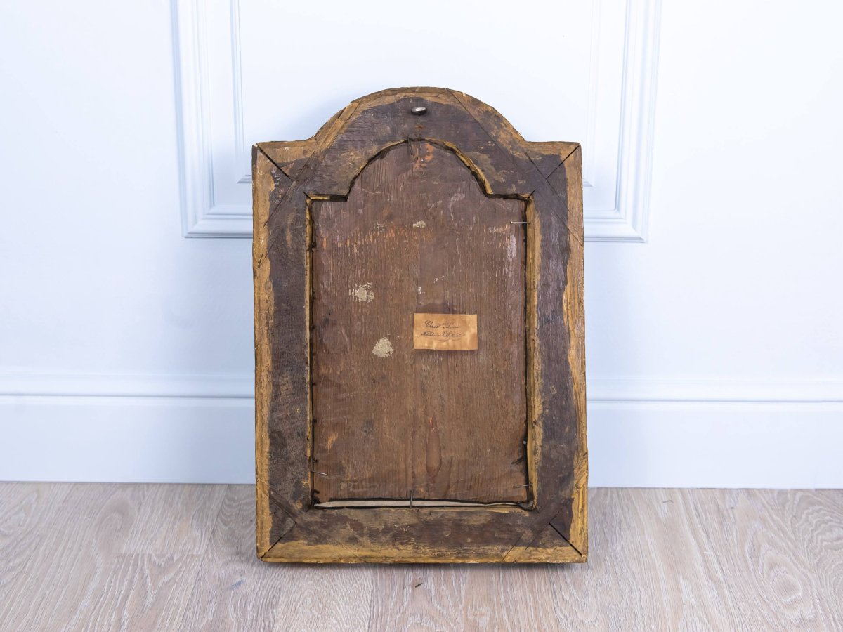 Crucifix In Its Original Frame - Ivory, Wood-photo-7