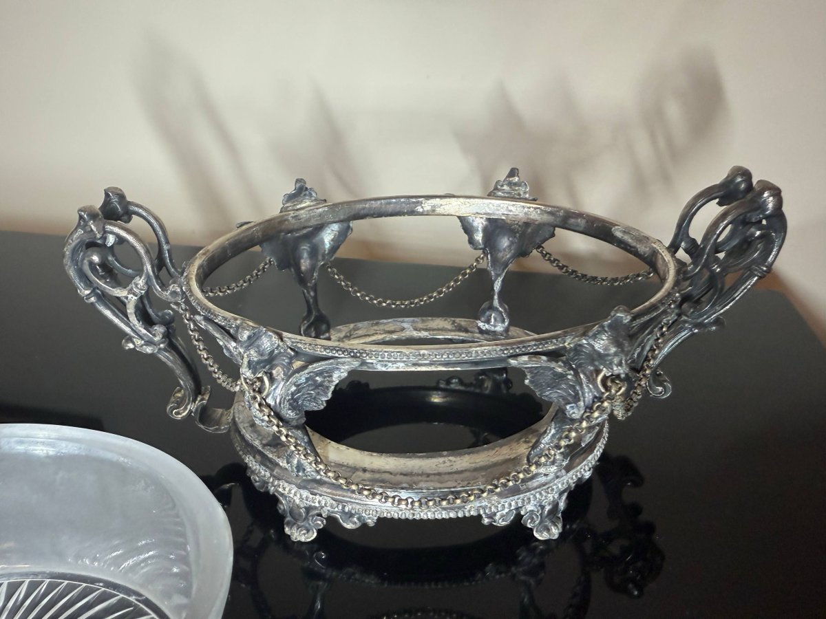 Bonbonnière en métal argenté d'Armand Frenais, Paris, fin du XIXe siècle.-photo-2