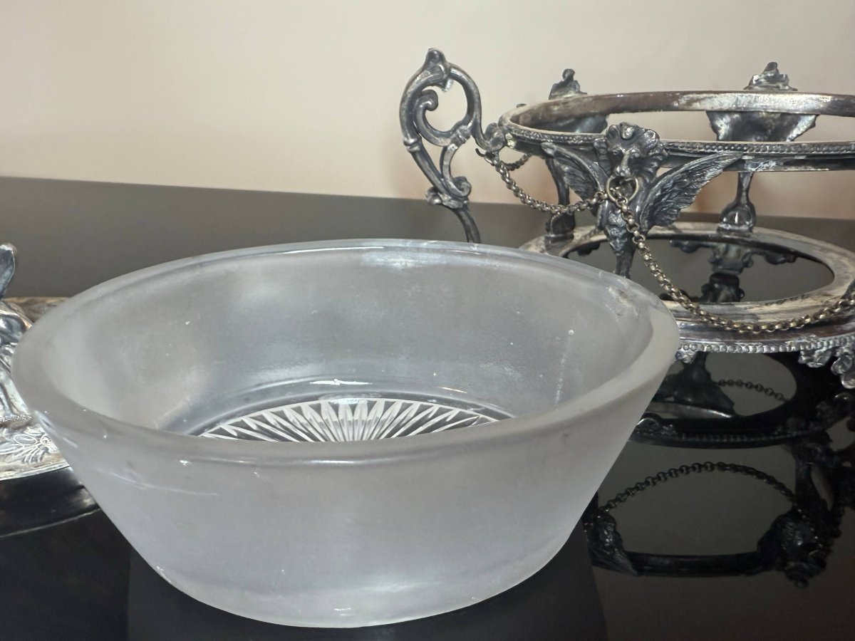 Bonbonnière en métal argenté d'Armand Frenais, Paris, fin du XIXe siècle.-photo-3