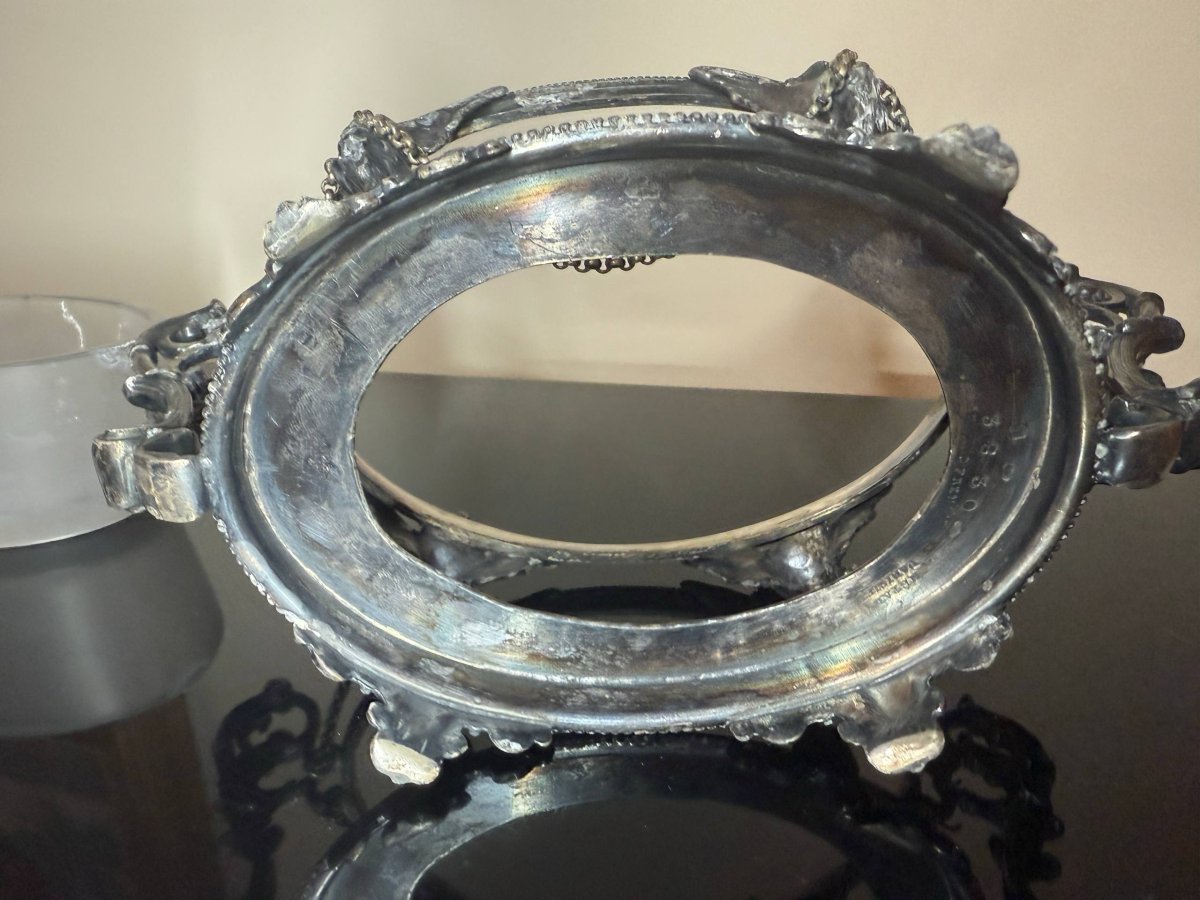 Bonbonnière en métal argenté d'Armand Frenais, Paris, fin du XIXe siècle.-photo-3