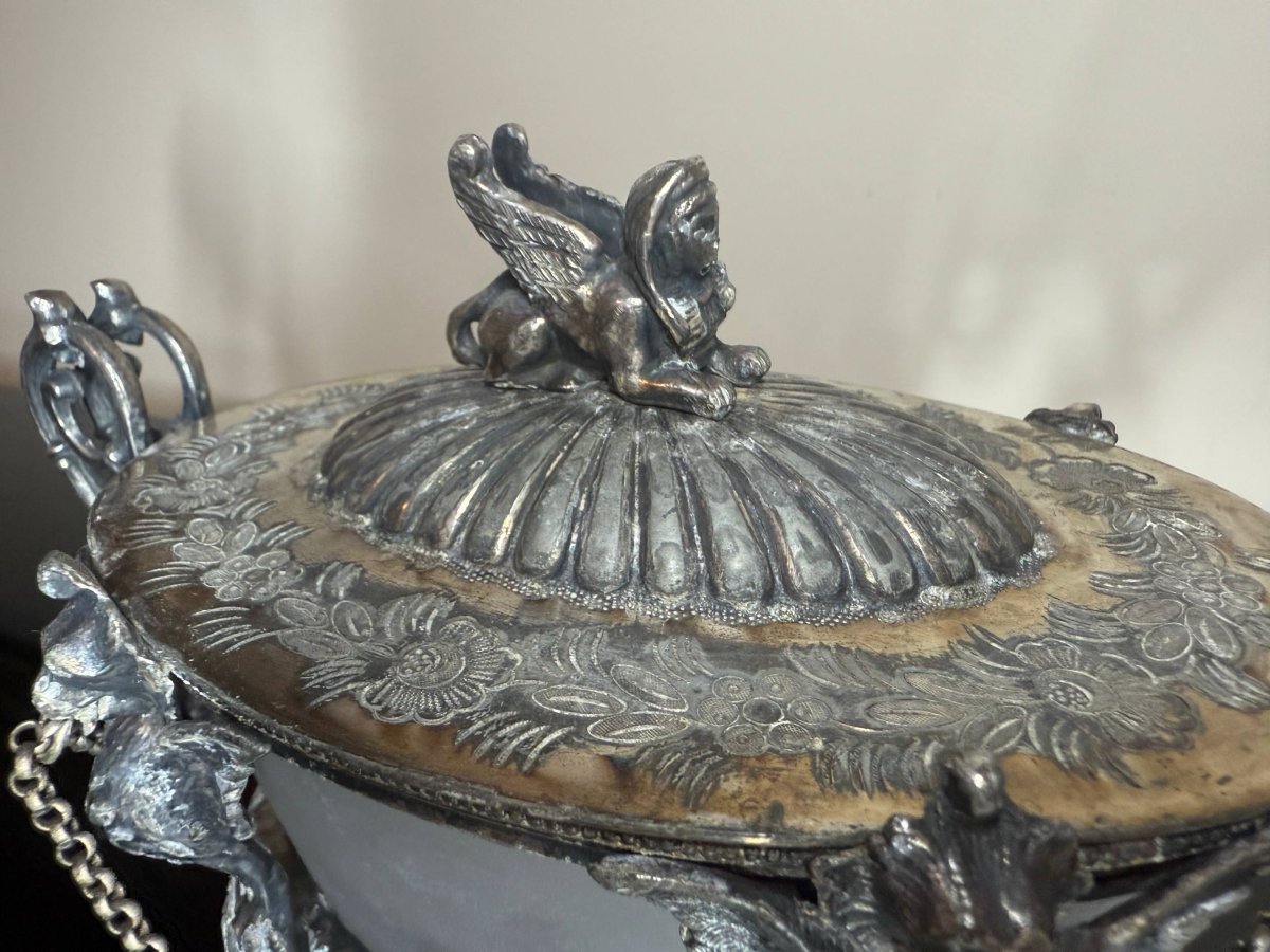 Bonbonnière en métal argenté d'Armand Frenais, Paris, fin du XIXe siècle.-photo-8