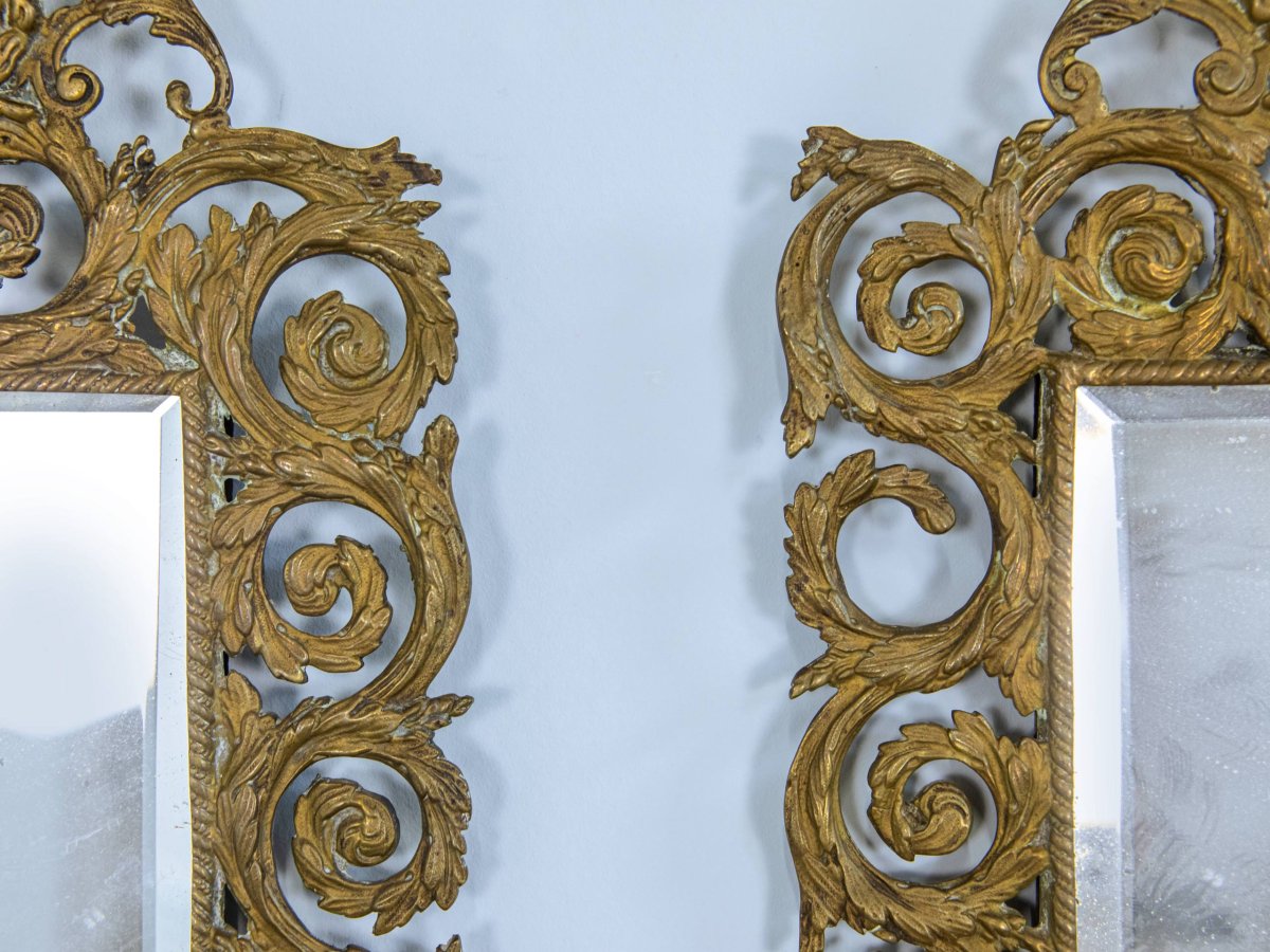 Pair Of Bronze Wall Mirrors-photo-3