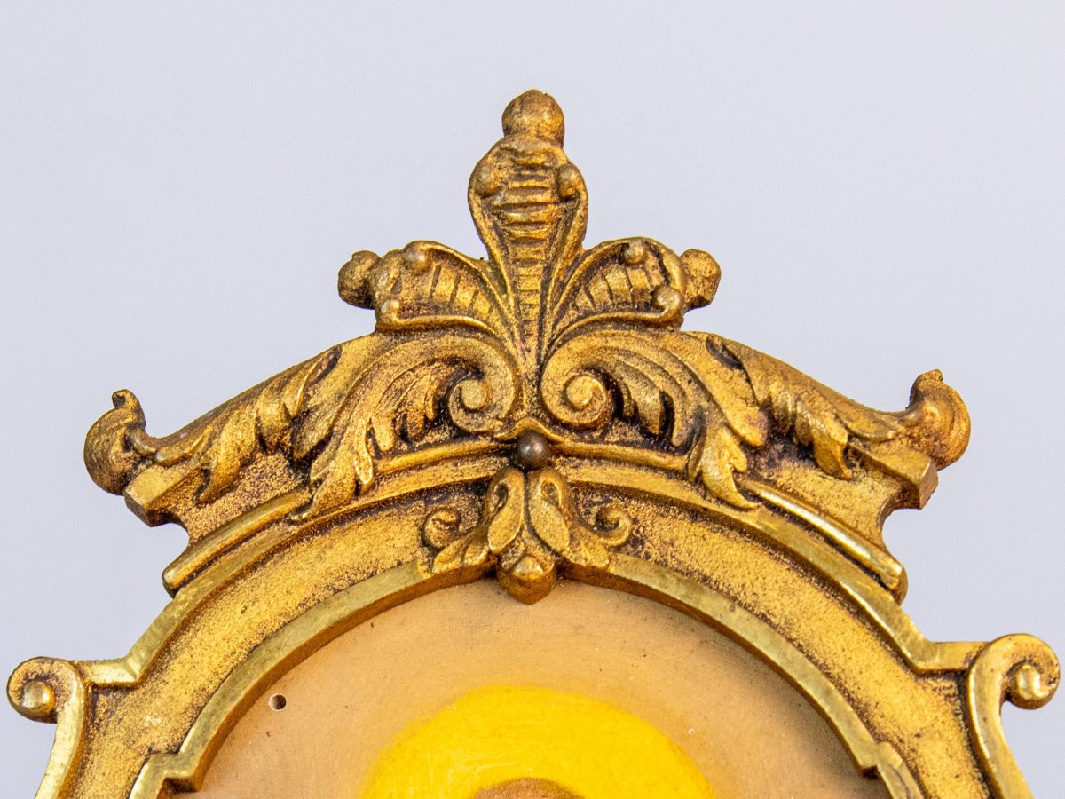 Ancienne peinture Jésus Sacré-cœur-photo-2