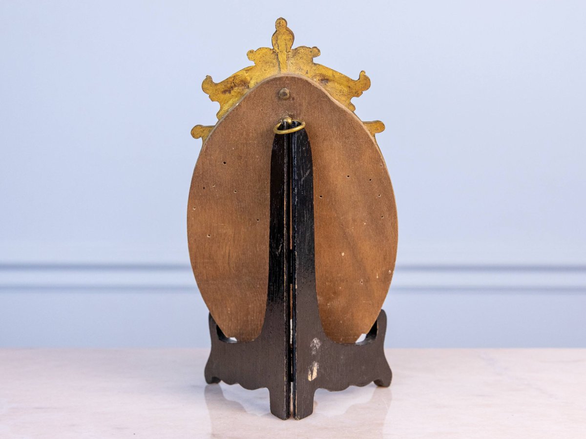 Ancienne peinture Jésus Sacré-cœur-photo-5