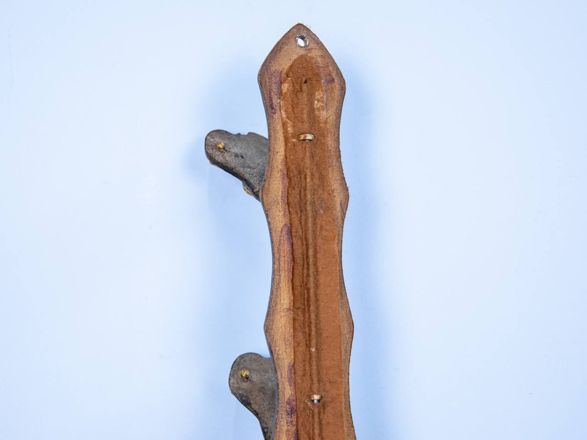 Présentoir mural pour armes avec crochets en cerf.-photo-6