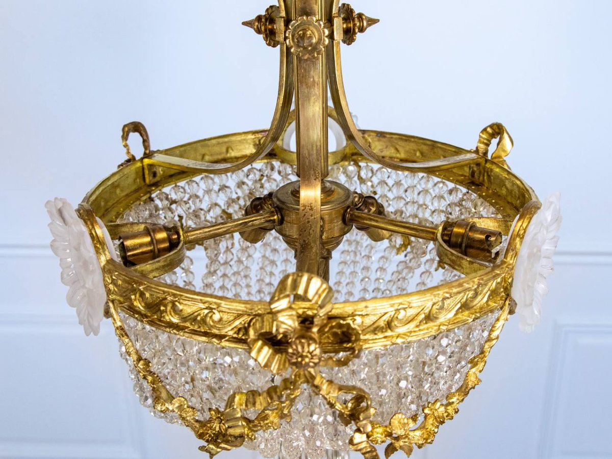 Louis XVI Style Chandelier, Bag Of Pearls, Basket-photo-4