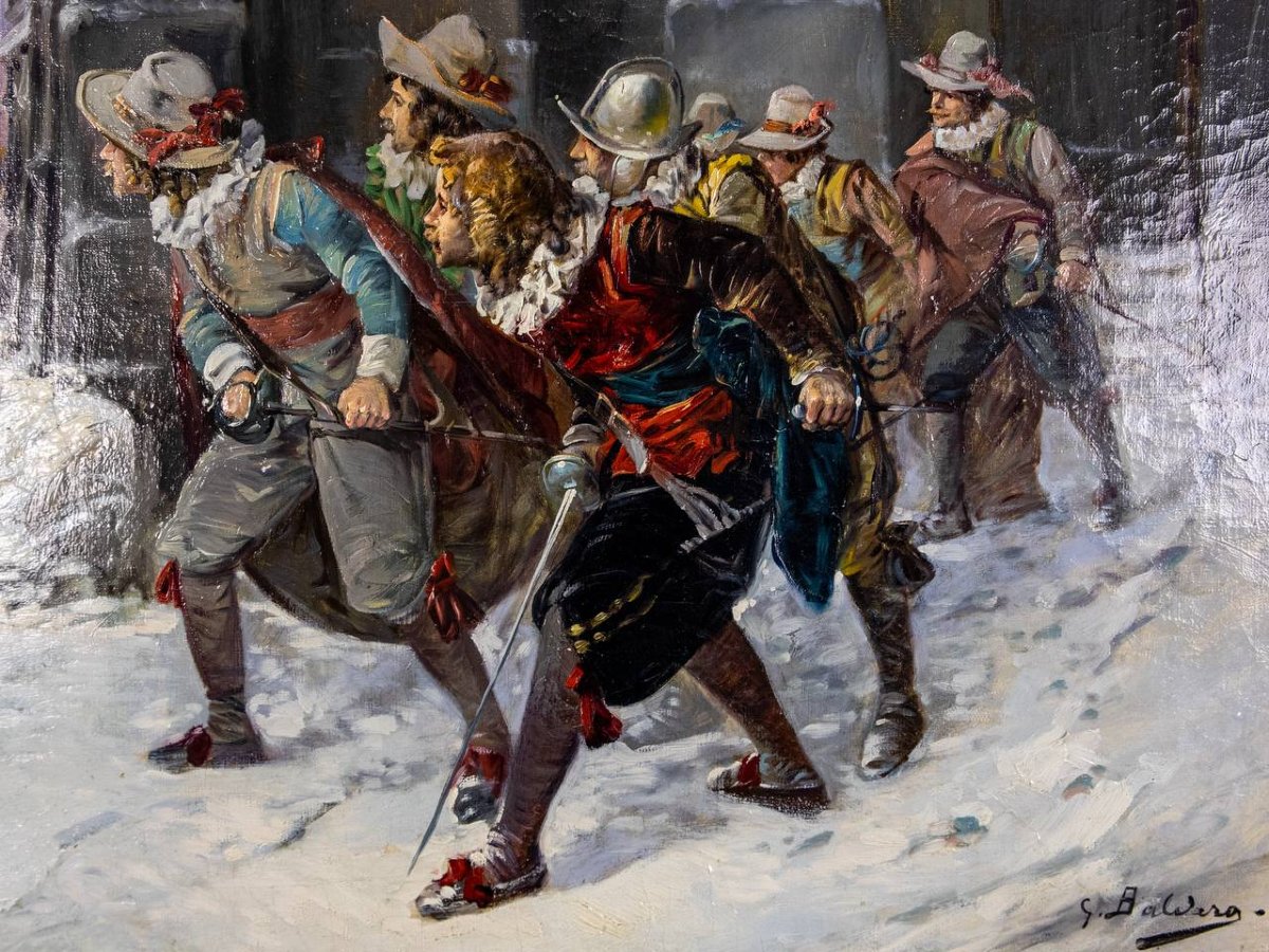 MOUSQUETAIRES , LUIGI GIORGIO BALDERO, XIXE SIÈCLE, ITALIE-photo-2