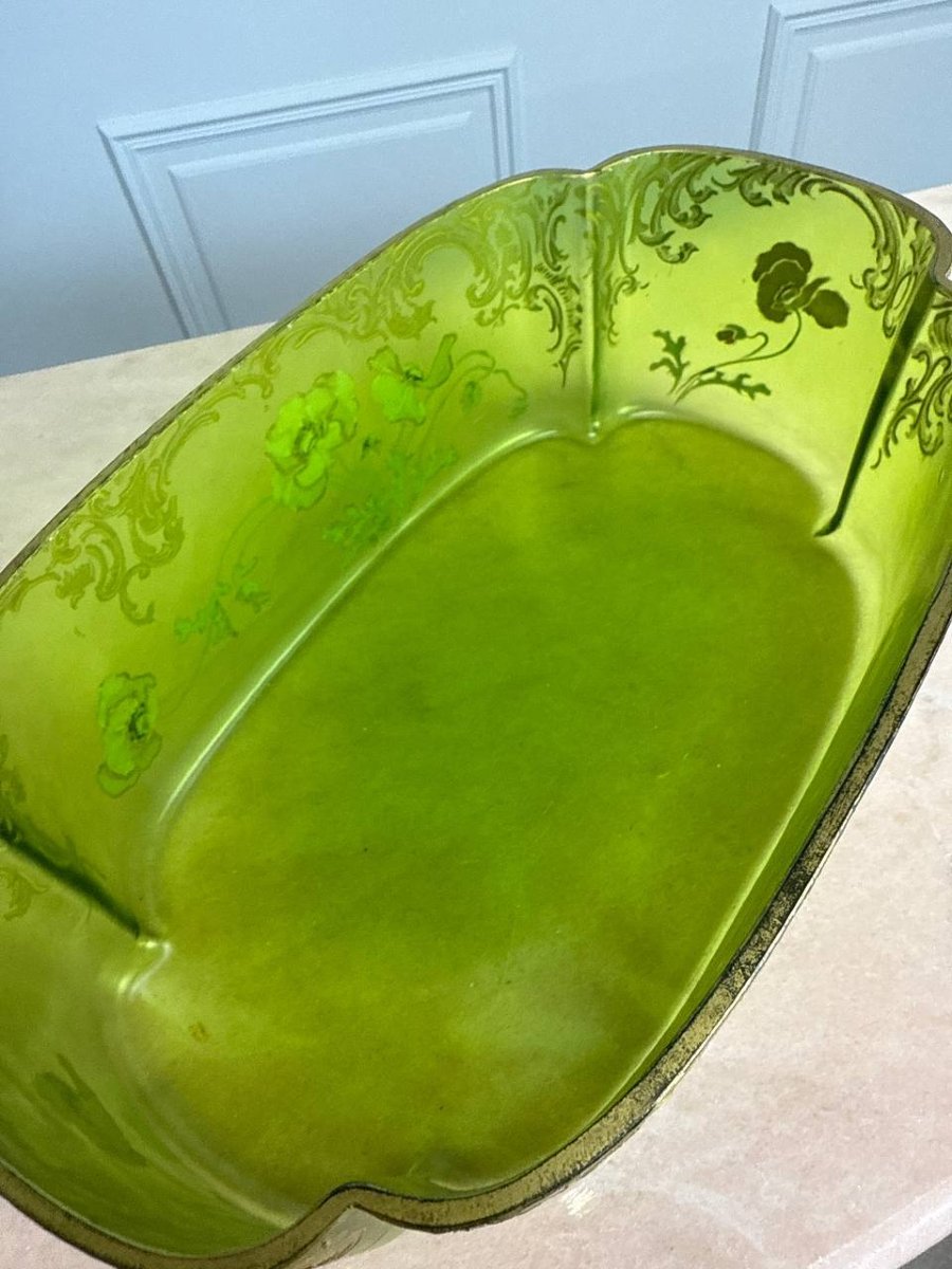 Legras Montjoye Saint-denis Phoenicia Vase, Enameled Glass, Poppies, Art Nouveau-photo-3