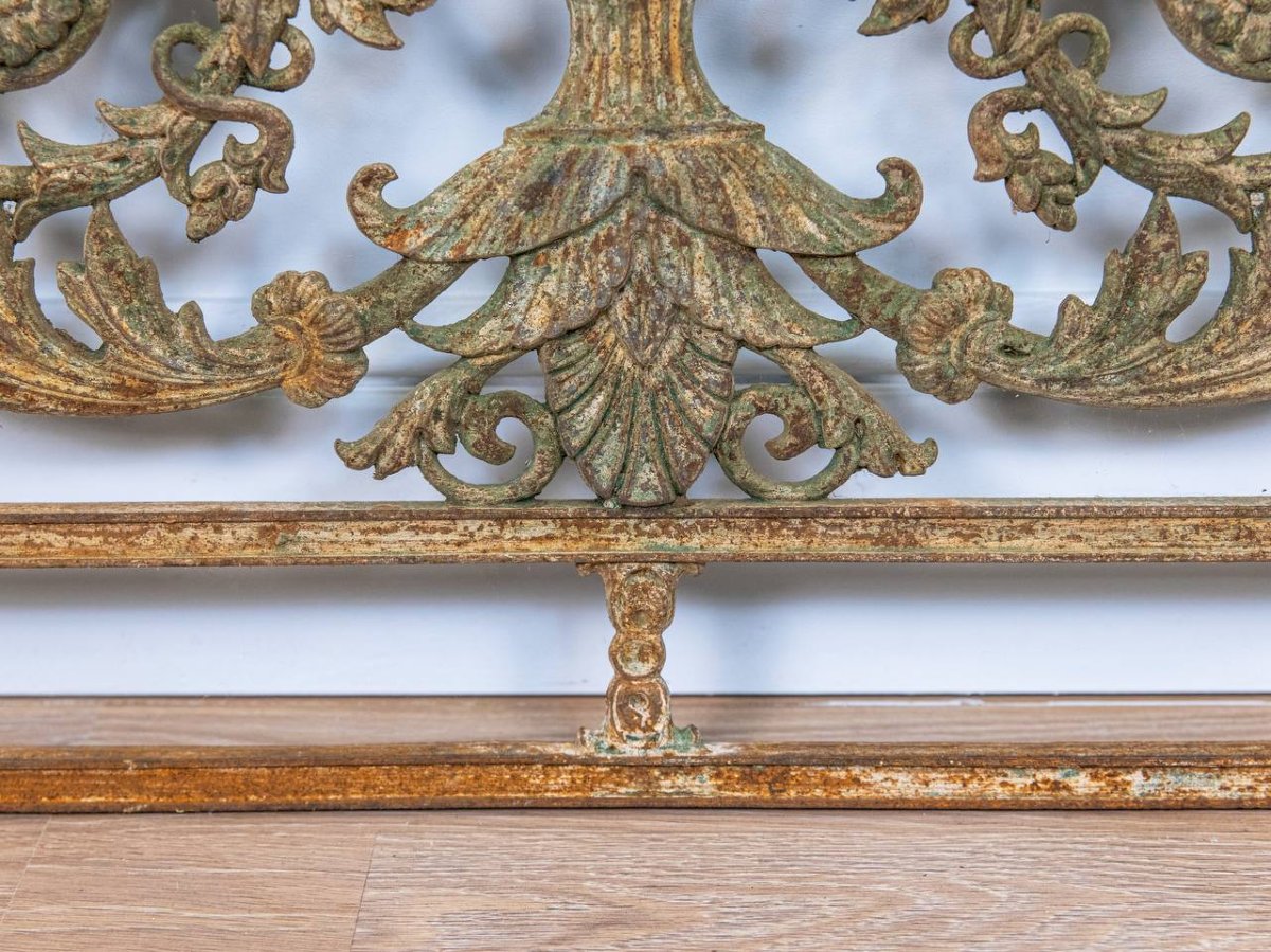 Balustrade, Wide Support Grid, Balcony Railings, Guardrails – 19th Century Wrought Ironwork-photo-3