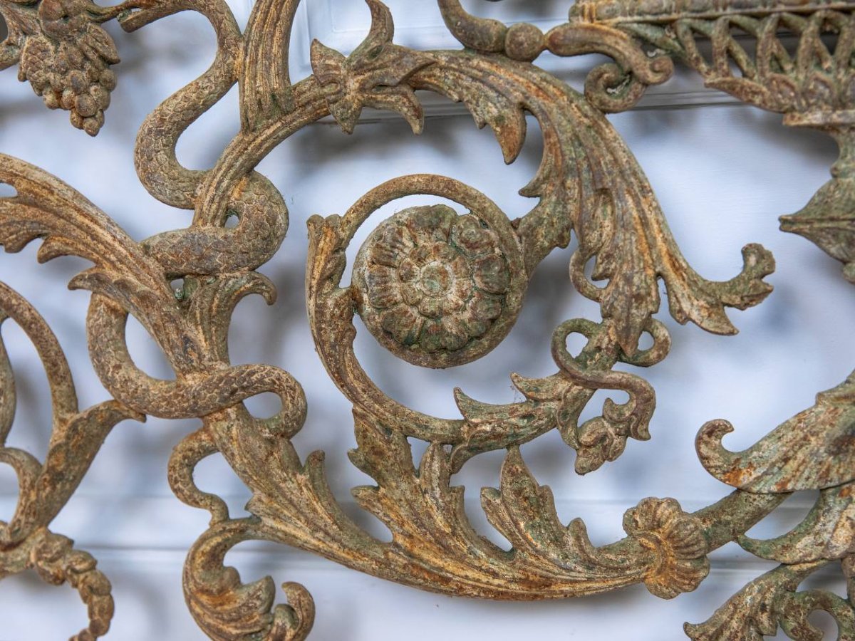 Balustrade, Wide Support Grid, Balcony Railings, Guardrails – 19th Century Wrought Ironwork-photo-1