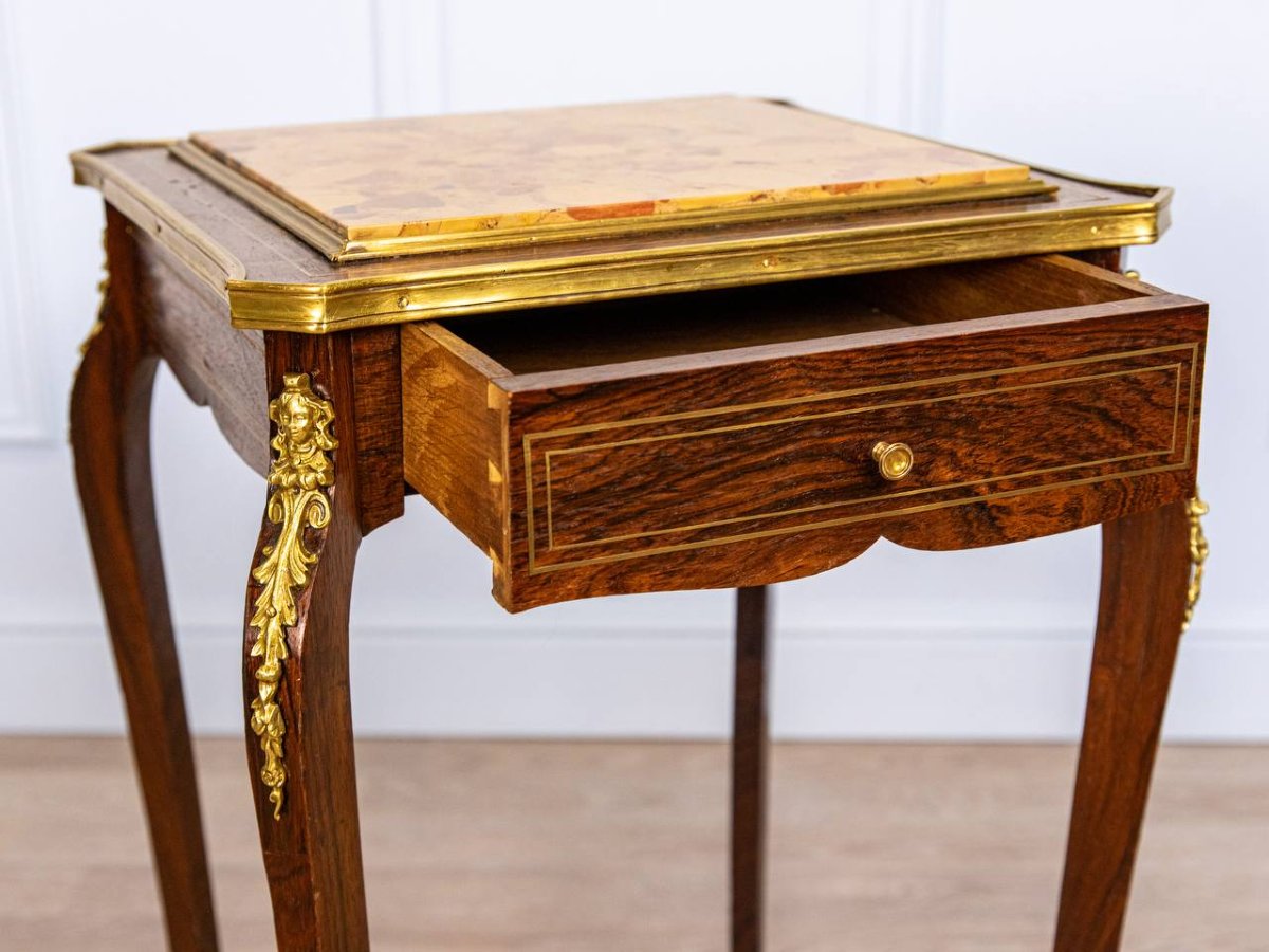 Small Work Table, Side Table, Writing Table In The Louis XV Style-photo-2