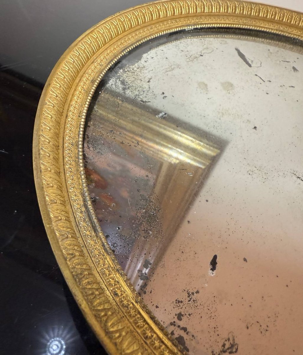 Surtout De Table, Centre De Table, Plateau En Bronze Doré d'époque Empire Restauration-photo-3