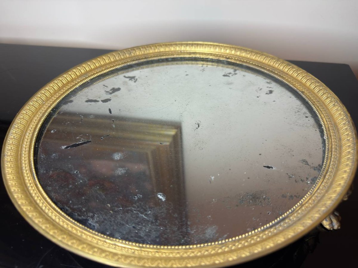 Surtout De Table, Centre De Table, Plateau En Bronze Doré d'époque Empire Restauration-photo-7