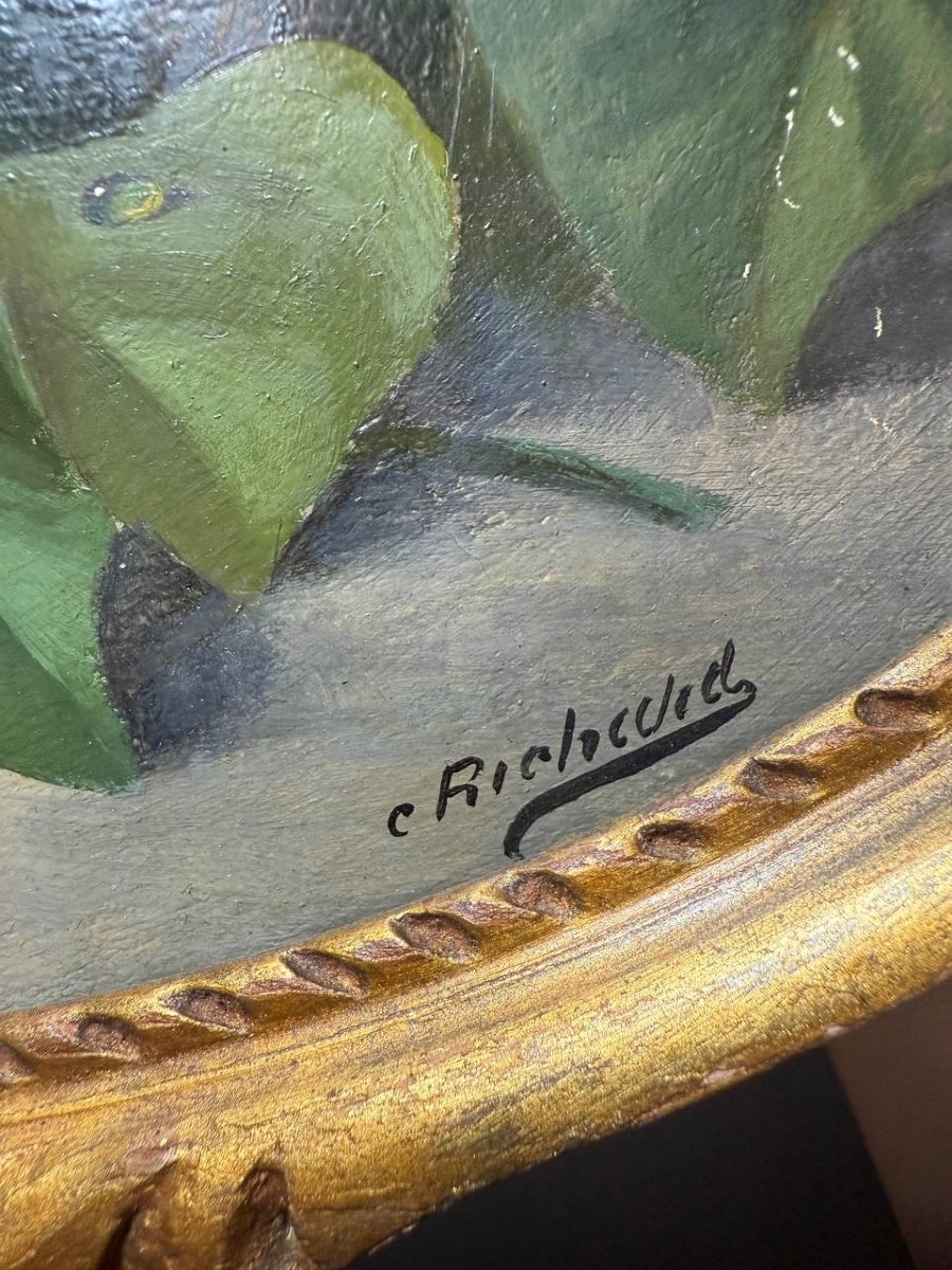 Peinture à huile « Les lilas »-photo-2