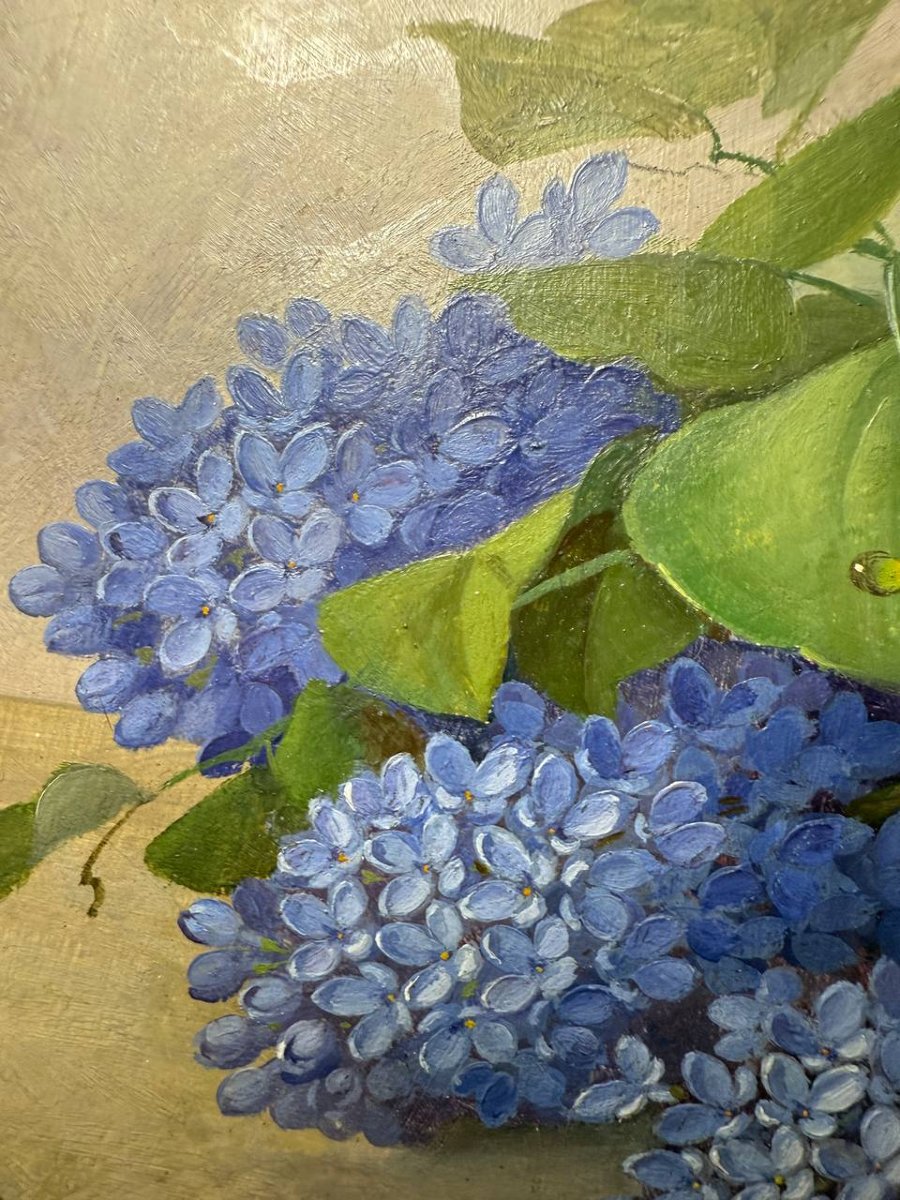 Peinture à huile « Les lilas »-photo-5