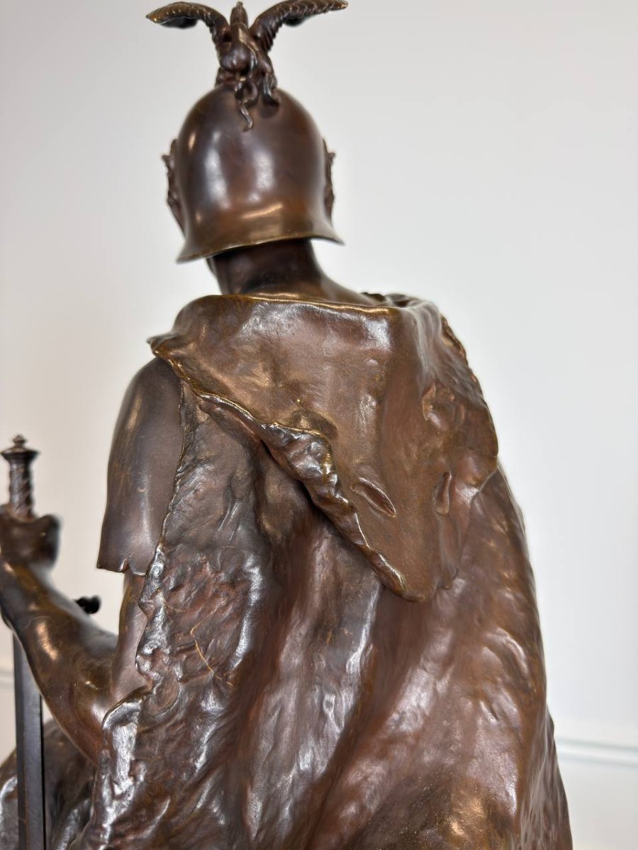 BRONZE , BARBEDIENNE, PAUL DUBOIS «LE COURAGE MILITAIRE»-photo-7