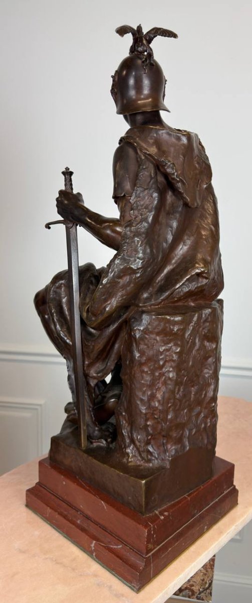 BRONZE , BARBEDIENNE, PAUL DUBOIS «LE COURAGE MILITAIRE»-photo-8