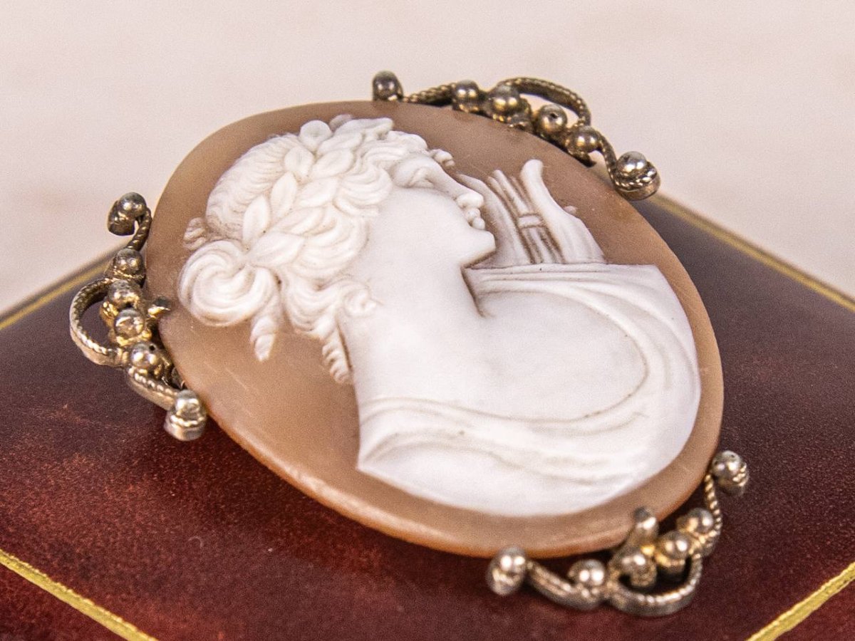 Shell Cameo Brooch/pendant-photo-4