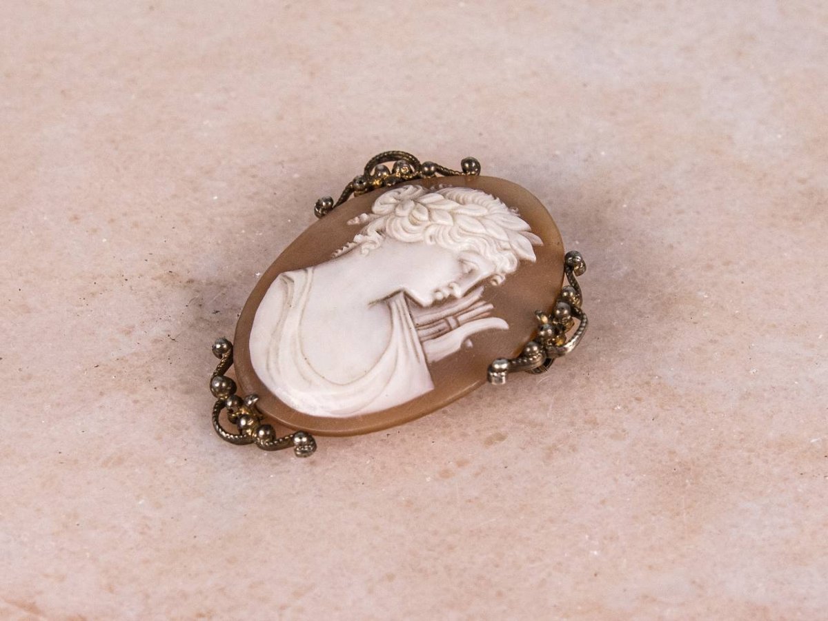 Shell Cameo Brooch/pendant-photo-2