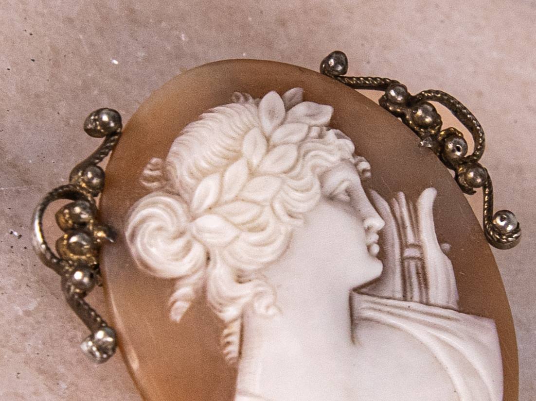 Shell Cameo Brooch/pendant-photo-3