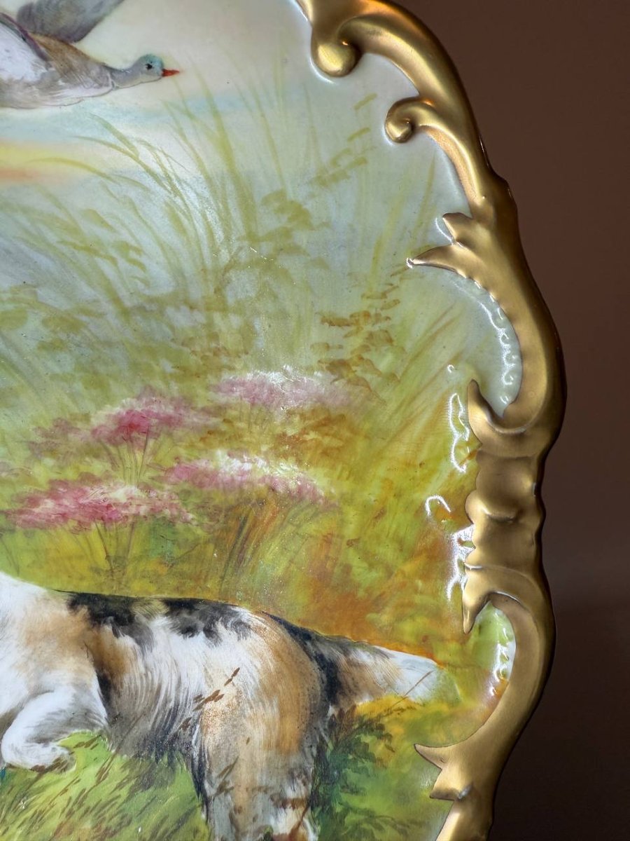 Paire De Plats ou assiettes murales En Porcelaine De Limoges-photo-1