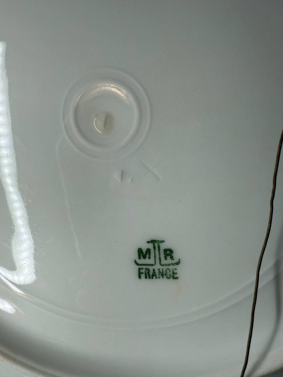 Pair Of Porcelain Plates, Hand-embellished, M. Redon, Limoges, 1891-1906-photo-3