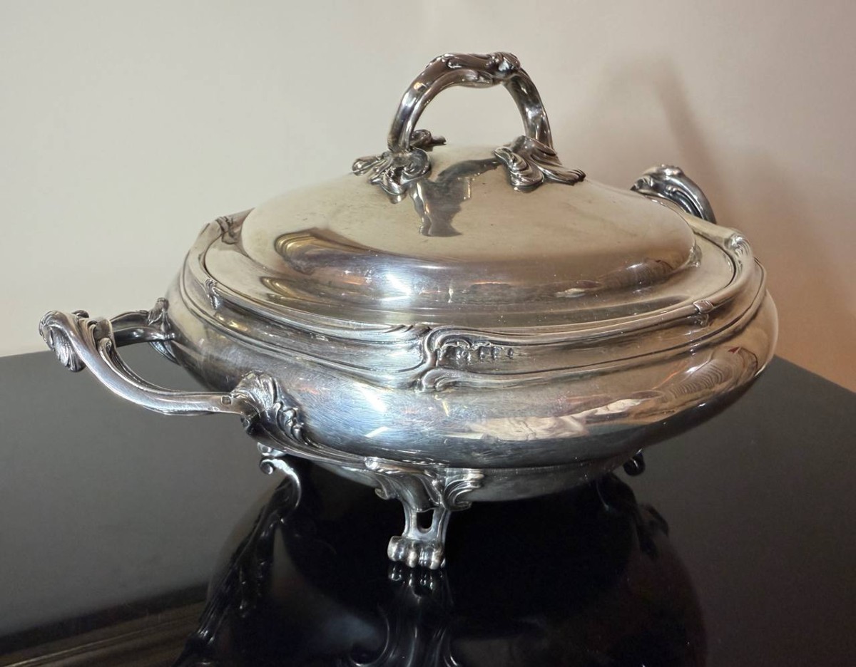 LÉGUMIER EN ARGENT MASSIF, ORFÈVRE Paul Canaux & Cie 