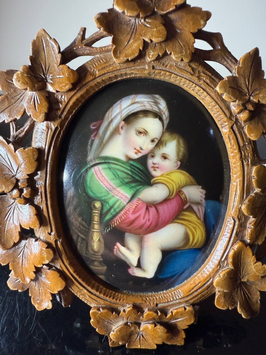 MINIATURE, PEINTURE SUR PORCELAINE NAPOLÉON III-photo-2