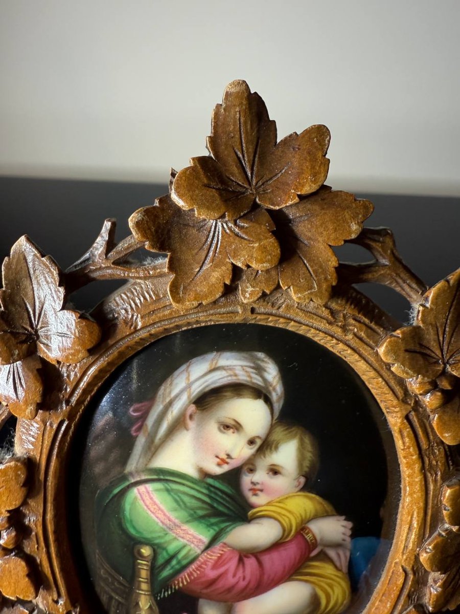 MINIATURE, PEINTURE SUR PORCELAINE NAPOLÉON III-photo-3