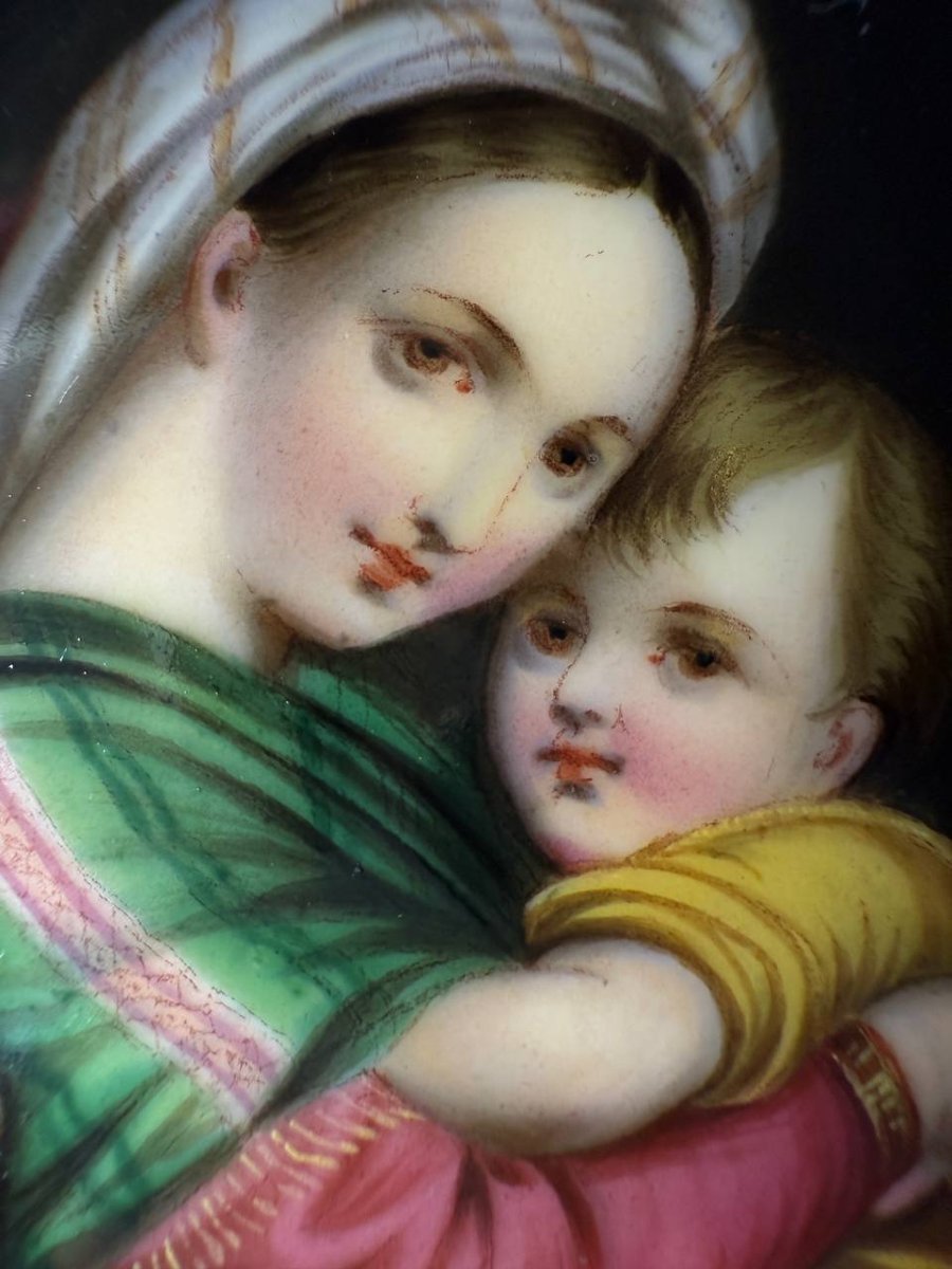 MINIATURE, PEINTURE SUR PORCELAINE NAPOLÉON III-photo-2