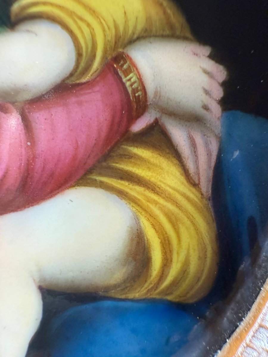 MINIATURE, PEINTURE SUR PORCELAINE NAPOLÉON III-photo-3