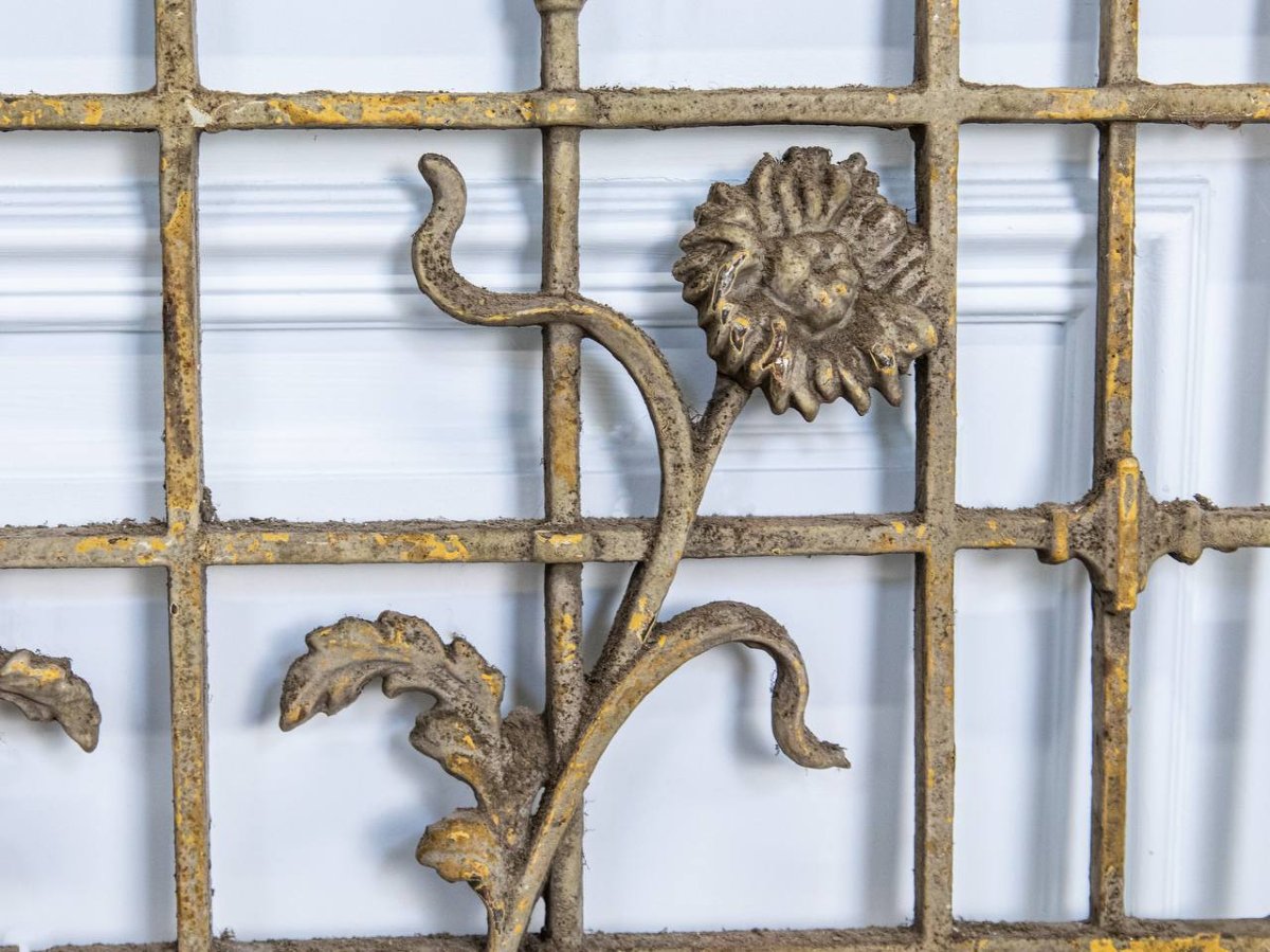 GRILLE FONTE  ART NOUVEAU POUR PORTE OU DÉCORATION-photo-4