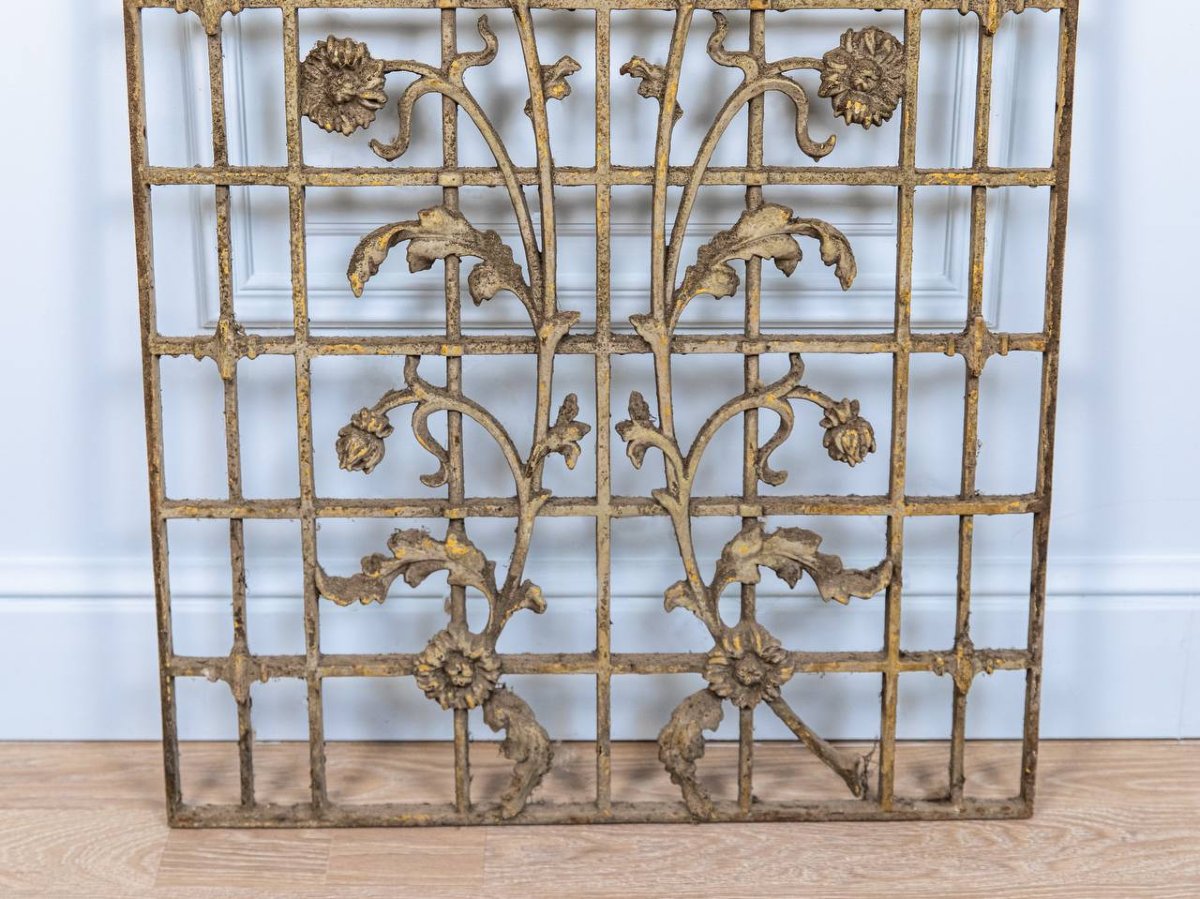 GRILLE FONTE  ART NOUVEAU POUR PORTE OU DÉCORATION-photo-1